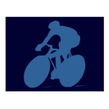 Cyclist Silhouette Postcards