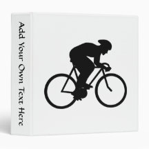 Cyclist Silhouette. Vinyl Binder