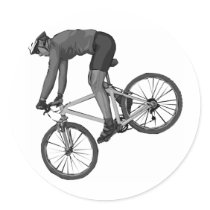 Cyclist Round Sticker