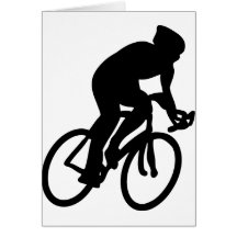 cyclist tour de france racing bike greeting cards