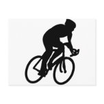 cyclist tour de france racing bike post cards