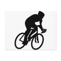cyclist tour de france racing bike post cards