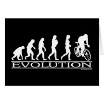 Cycliste de femelle d'évolution carte