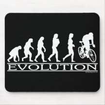 Cycliste de femelle d'évolution tapis de souris