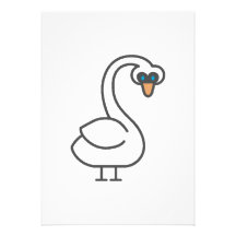 Cygne de Swivvel Invitations Personnalisées