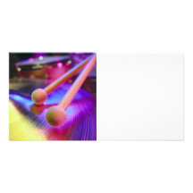 Cymbal & Round Tip Drum Sticks Picture Card