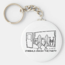 Cymbals Crash Party Keychains