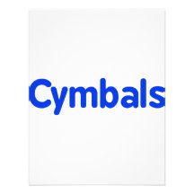 cymbals text blue personalized announcement