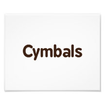 cymbals text brown photo art