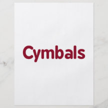 cymbals text burgundy custom flyer