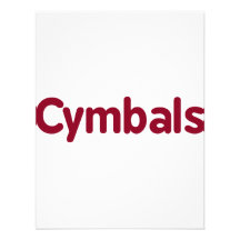 cymbals text burgundy personalized announcement