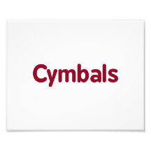 cymbals text burgundy photo
