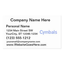 cymbals text cornflower business card