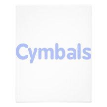 cymbals text cornflower personalized invitations