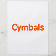 cymbals text d orange personalized flyer