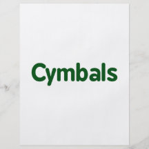 cymbals text green full color flyer