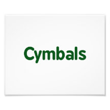 cymbals text green photograph