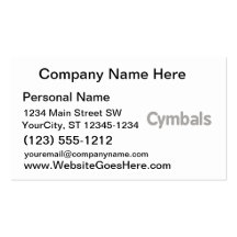 cymbals text grey business card templates