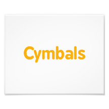 cymbals text orange photograph