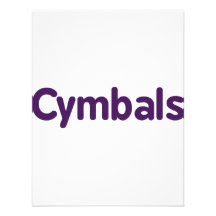 cymbals text purple personalized announcement