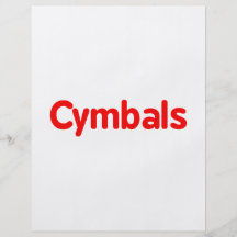 cymbals text red full color flyer