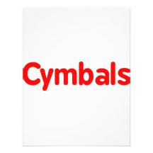 cymbals text red invitations