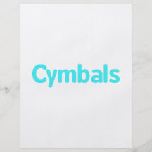 cymbals text teal personalized flyer