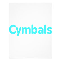 cymbals text teal personalized invitation