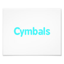 cymbals text teal photo art