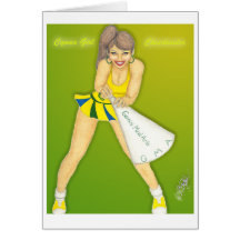 Cynna Girl Cheerleader Pep Up Card
