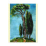 CYPRESS TREES AND MEDITERRANIAN PINE IN TUSCANY POSTCARD