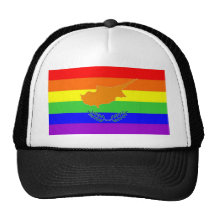 cyprus country gay proud rainbow flag homosexual hats