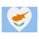 Cyprus Flag Heart Card