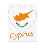 Cyprus Flag Heart Post Cards