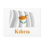 Cyprus Waving Flag with Name in Turkish Post Cards