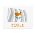 Cyprus Waving Flag with Name postcards