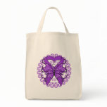 Cystic Fibrosis Butterfly Circle of Ribbons Tote Bag