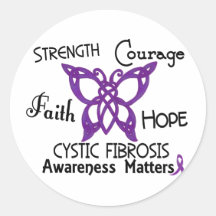 Cystic Fibrosis Celtic Butterfly 3 Sticker