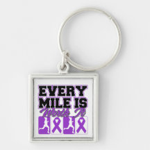Cystic Fibrosis Every Mile is Worth It Keychain