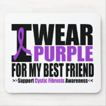 Cystic Fibrosis I Wear Purple For My Best Friend Mouse Mat