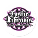 Cystic Fibrosis Tribal Round Stickers