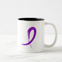 Cystic Fibrosis's Purple Ribbon A4 mugs