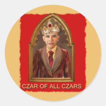 CZAR OF ALL CZARS ROUND STICKERS