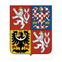 Czech Coat Of Arms Post Card