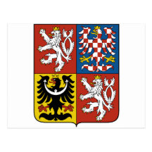 czech emblem post cards