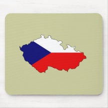 Czech flag map mouse mat