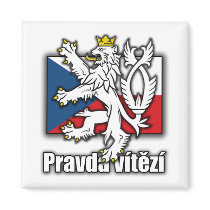 Czech Lion Coat of Arms Flag