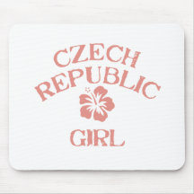 Czech Republic Pink Girl Mouse Pad