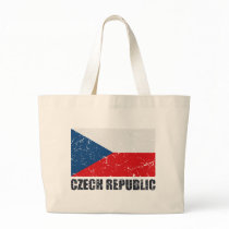 Czech Republic Vintage Flag Tote Bags