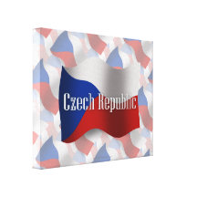 Czech Republic Waving Flag Gallery Wrapped Canvas